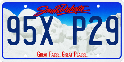 SD license plate 95XP29