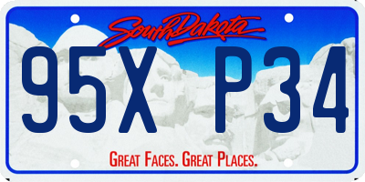SD license plate 95XP34