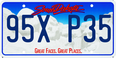 SD license plate 95XP35