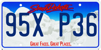 SD license plate 95XP36