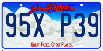 SD license plate 95XP39