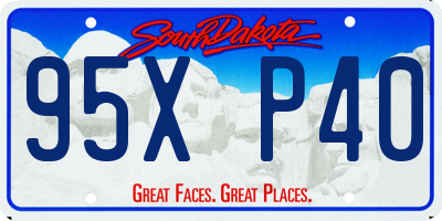 SD license plate 95XP40