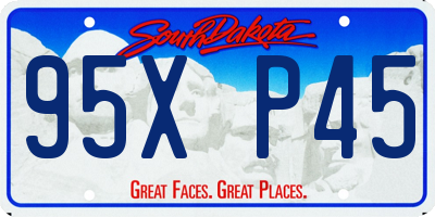 SD license plate 95XP45