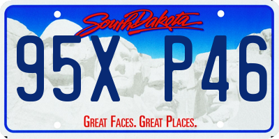 SD license plate 95XP46