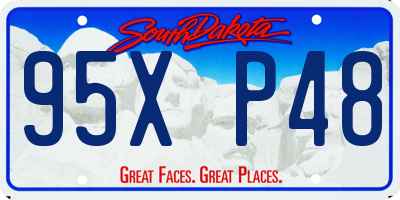 SD license plate 95XP48