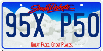 SD license plate 95XP50