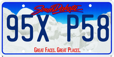 SD license plate 95XP58
