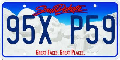SD license plate 95XP59