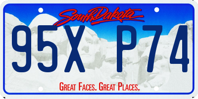 SD license plate 95XP74