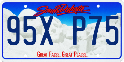 SD license plate 95XP75
