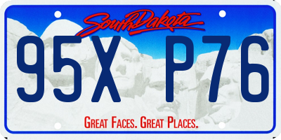 SD license plate 95XP76