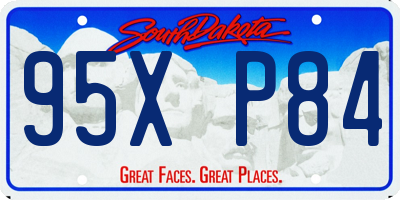 SD license plate 95XP84