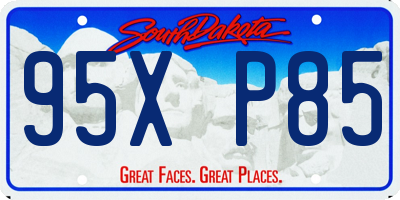 SD license plate 95XP85