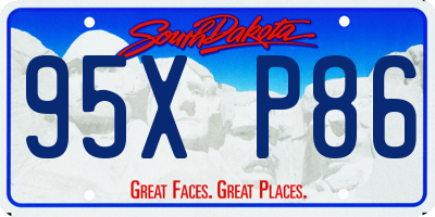SD license plate 95XP86