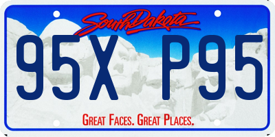 SD license plate 95XP95