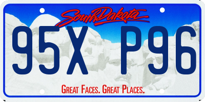 SD license plate 95XP96