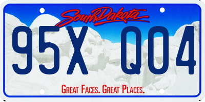 SD license plate 95XQ04