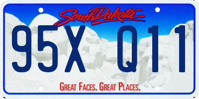 SD license plate 95XQ11