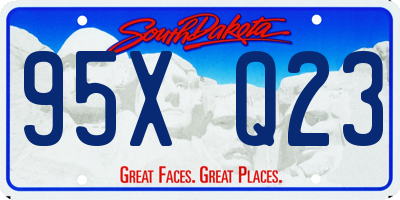 SD license plate 95XQ23