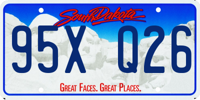 SD license plate 95XQ26