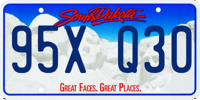 SD license plate 95XQ30