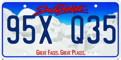 SD license plate 95XQ35