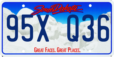 SD license plate 95XQ36