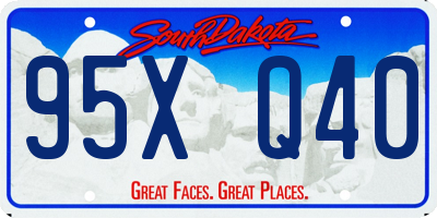 SD license plate 95XQ40