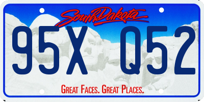 SD license plate 95XQ52