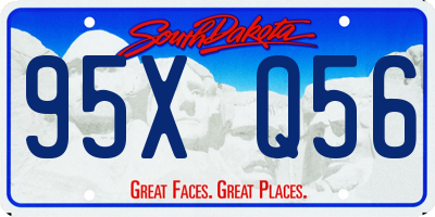 SD license plate 95XQ56