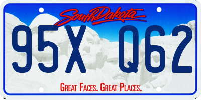 SD license plate 95XQ62