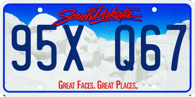 SD license plate 95XQ67