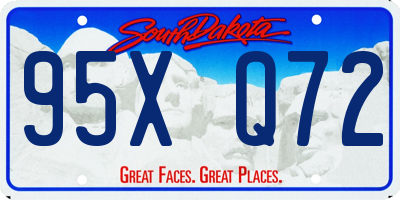 SD license plate 95XQ72