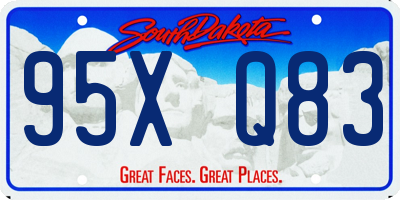 SD license plate 95XQ83