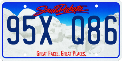 SD license plate 95XQ86