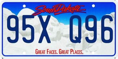 SD license plate 95XQ96