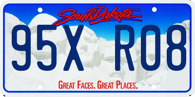 SD license plate 95XR08