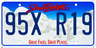SD license plate 95XR19