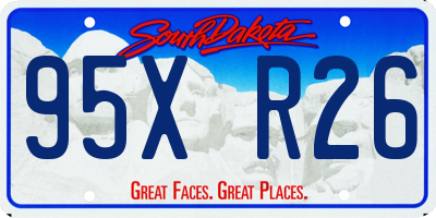SD license plate 95XR26