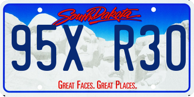SD license plate 95XR30