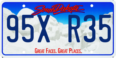 SD license plate 95XR35