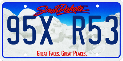 SD license plate 95XR53