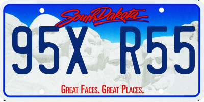 SD license plate 95XR55