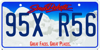 SD license plate 95XR56