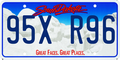 SD license plate 95XR96