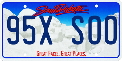 SD license plate 95XS00