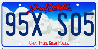 SD license plate 95XS05