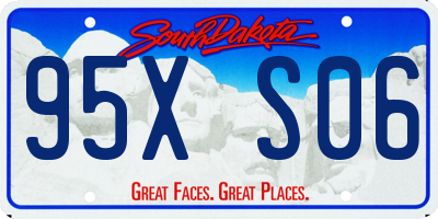 SD license plate 95XS06