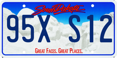 SD license plate 95XS12