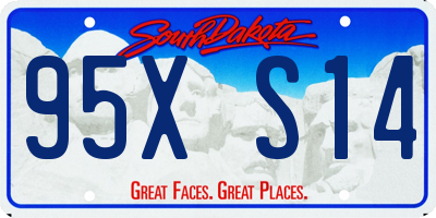 SD license plate 95XS14